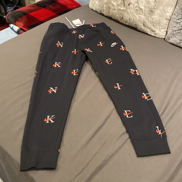 Nike Black Joggers with Orange Accents - Picture 5 of 5